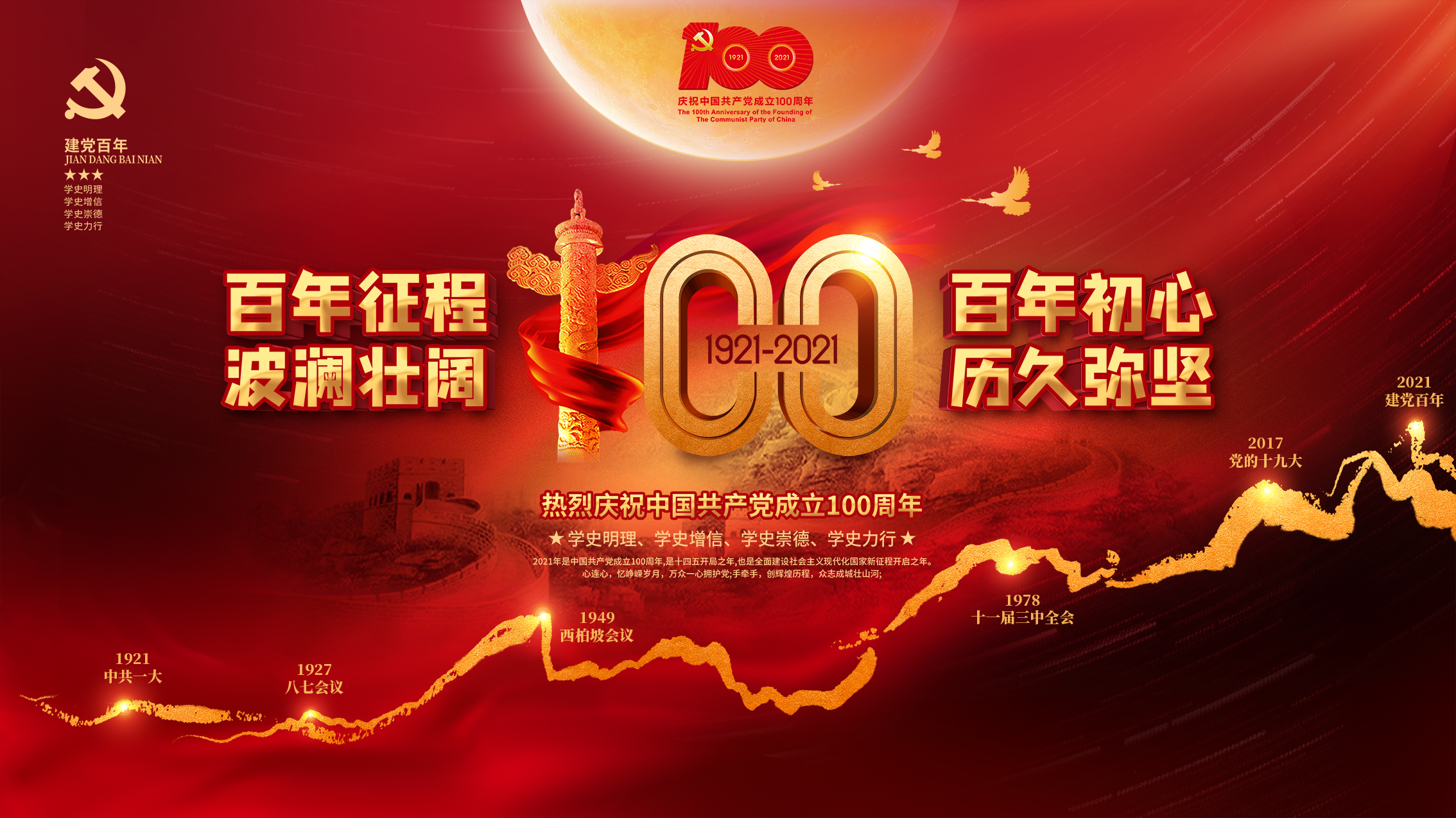 熱烈慶祝中國共產(chǎn)黨成立100周年